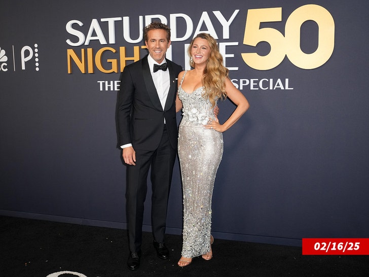 blake lively and ryan reynolds at snl 50 getty 3