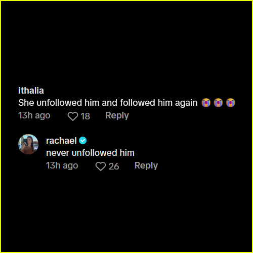 Rachael Kirkconnell TikTok Comments