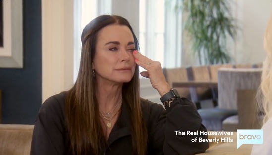 Kyle Richards crying on The Real Housewives of Beverly Hills.