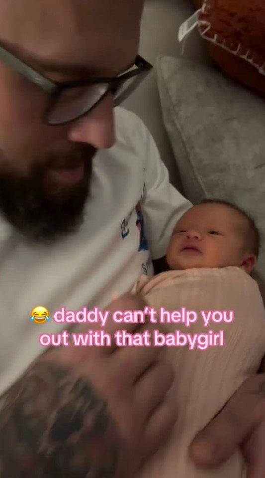 Ryan Edwards holding his newborn baby girl.