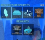 Image showing requirements to upgrade the Glimmerfin Suit to level 2