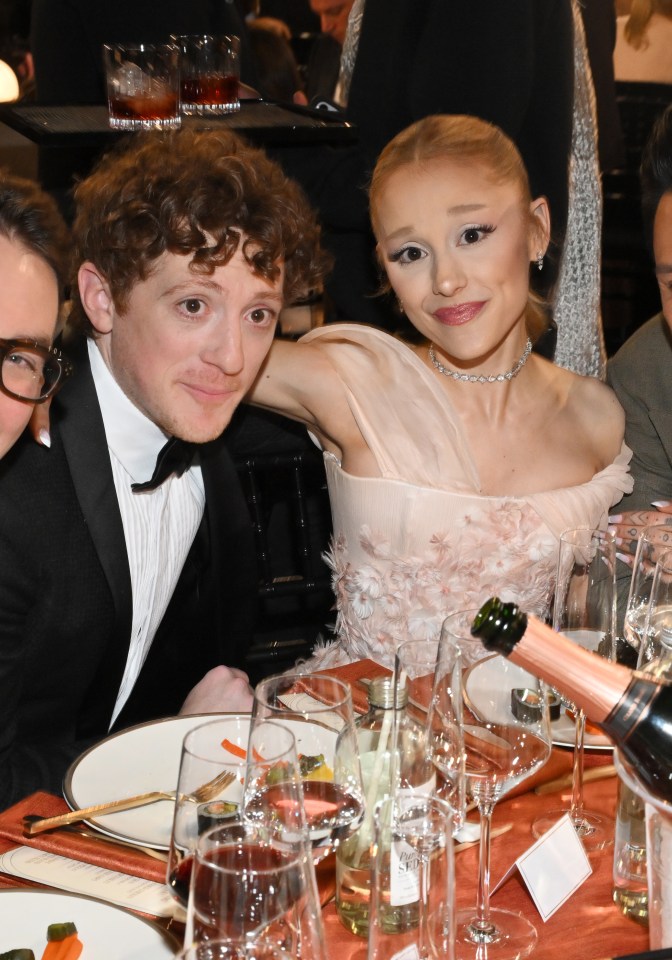 Ethan Slater and Ariana Grande at the Screen Actors Guild Awards.