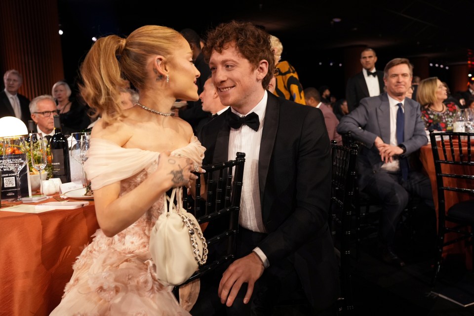 Ariana Grande and Ethan Slater at the Screen Actors Guild Awards.