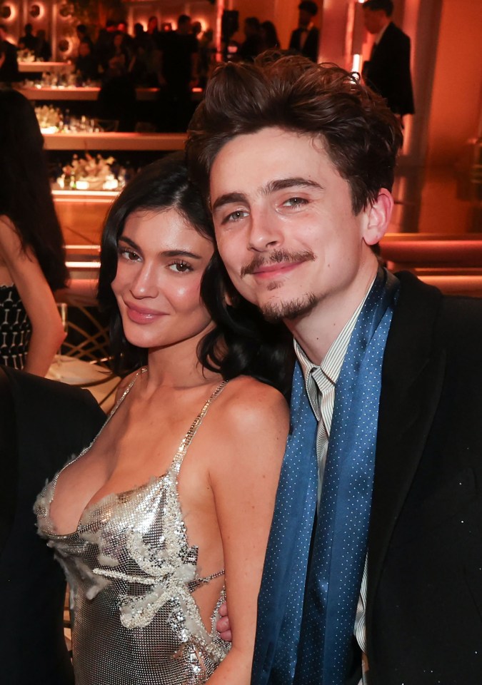 Kylie Jenner and Timothée Chalamet at the Golden Globes.