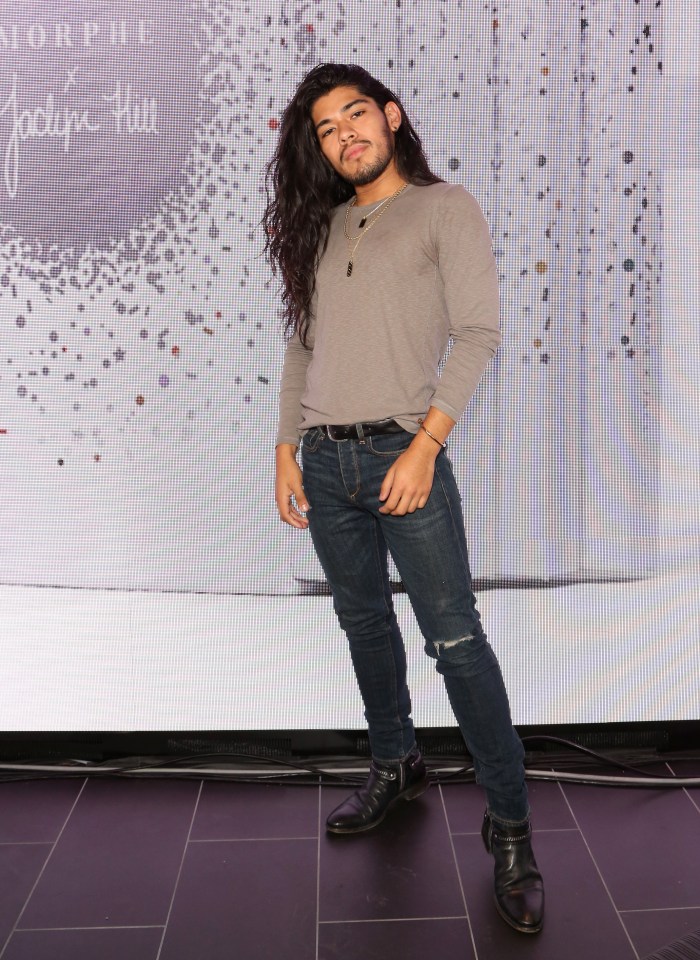 Hair stylist Jesus Guerrero at a store opening.