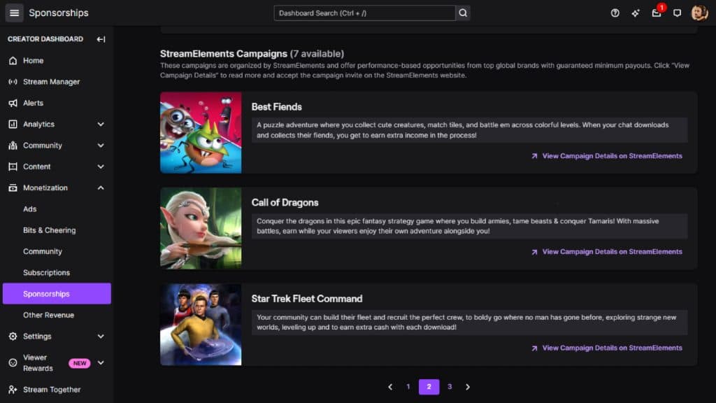 twitch streamelements new sponsor feature