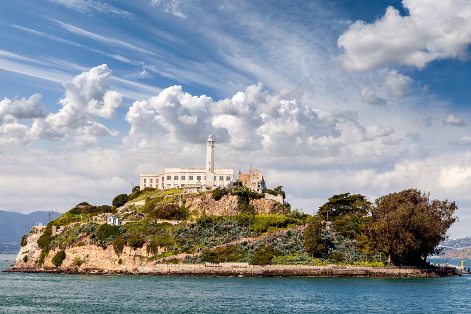 Alcatraz Island in San Francisco Bay.