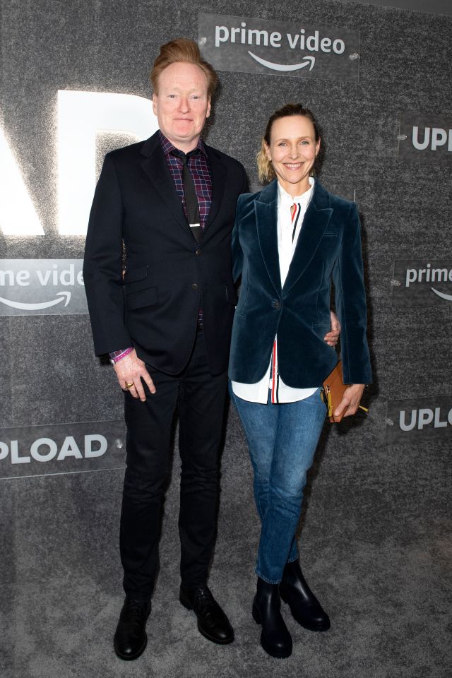 Conan O'Brien and Liza Powel O'Brien at an Amazon Prime Video event.