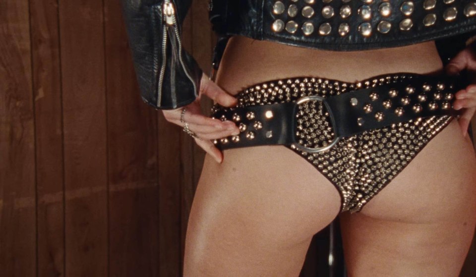 Halsey in a studded leather outfit from the music video "Safeword."