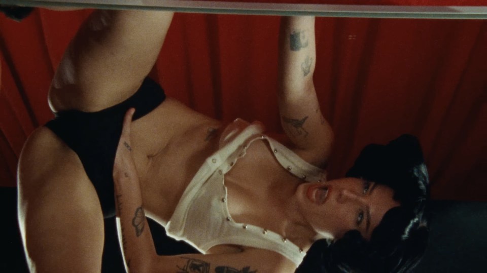 Halsey in a music video still from "Safeword."