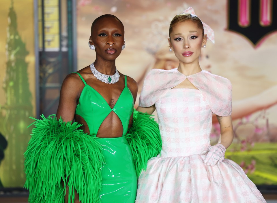 Cynthia Erivo and Ariana Grande at the Los Angeles premiere of "Wicked."