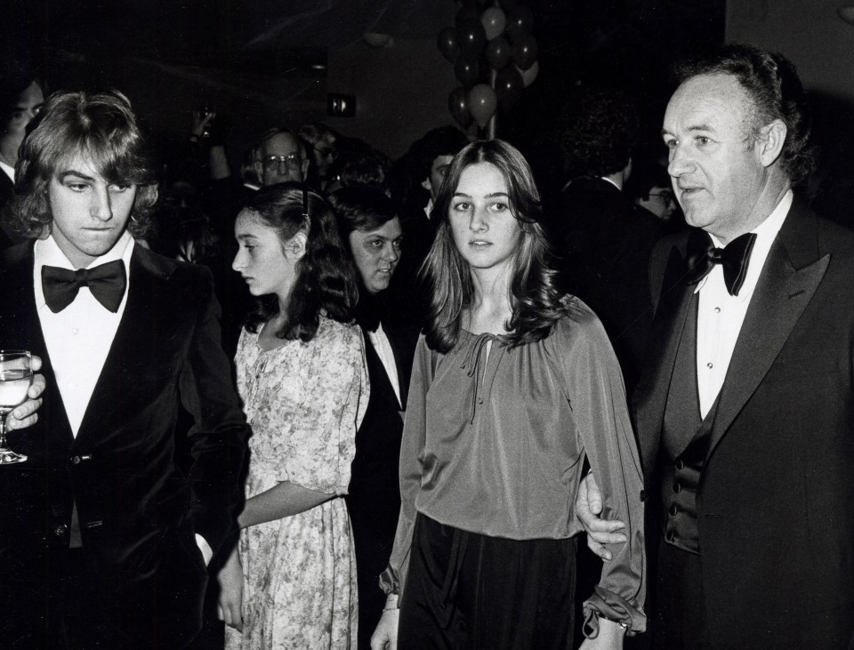 Gene Hackman with children at the Presidential Premiere of "Superman."