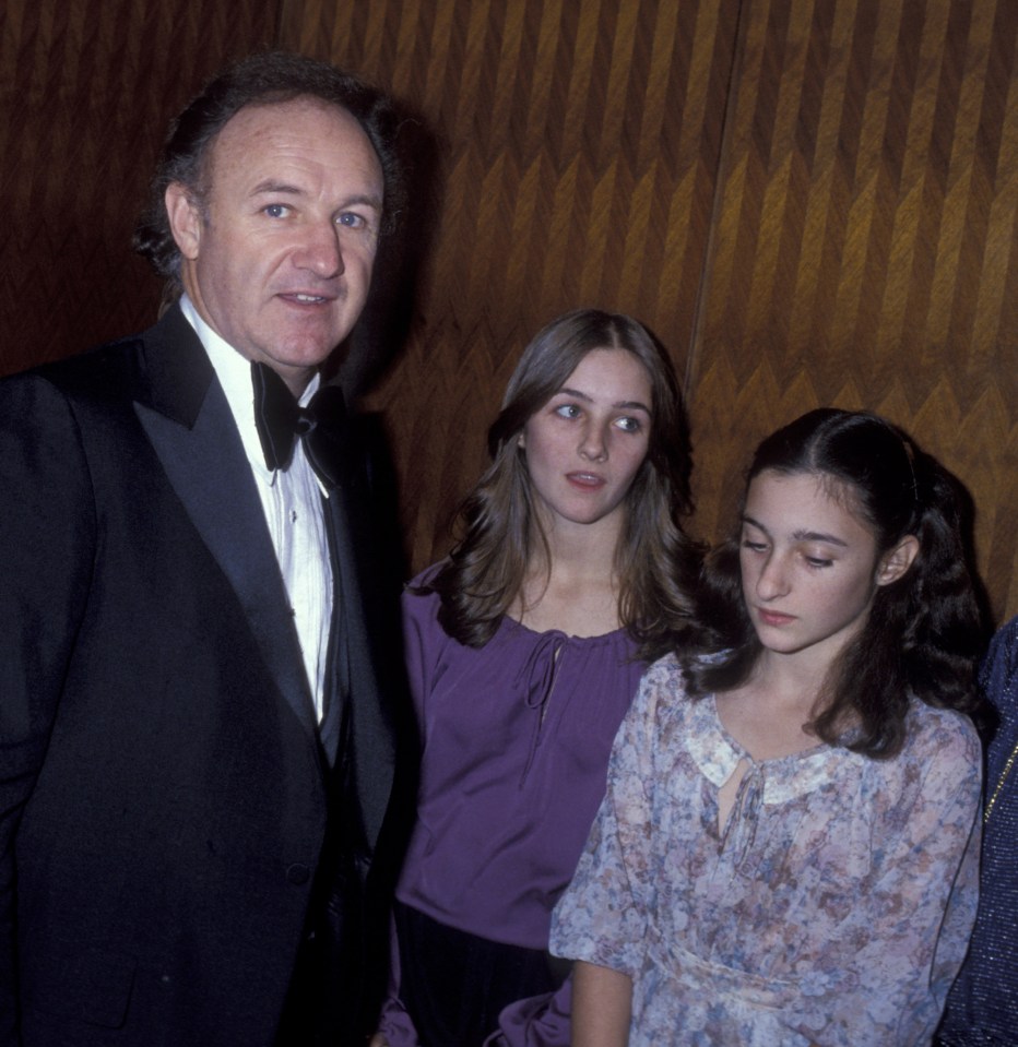 Gene Hackman with his daughters at a Superman film screening.