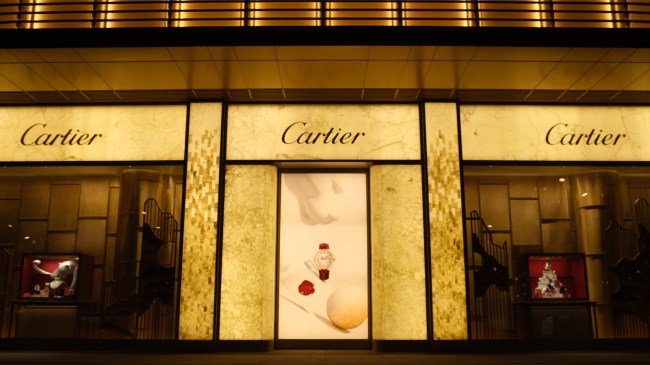 Facade of Cartier store counterfeit jewelry cbp