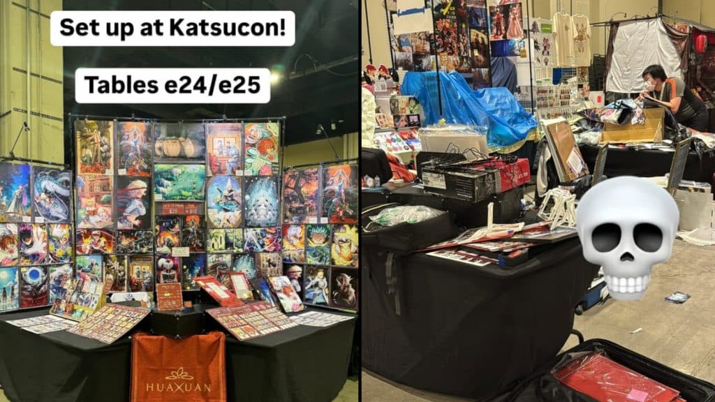 hua xuan's table at katsucon