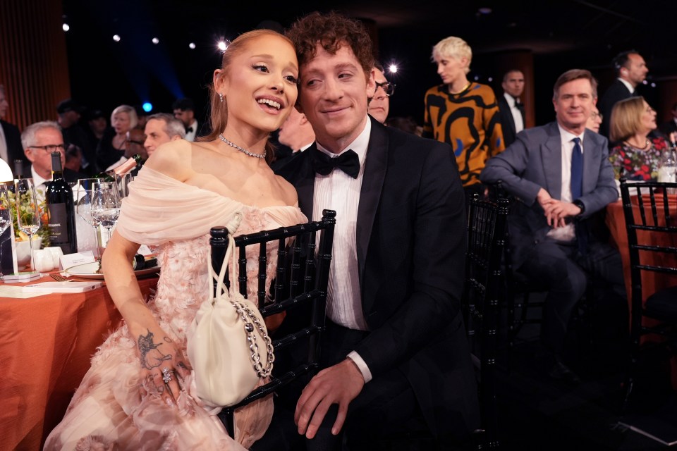 Ariana Grande and Ethan Slater at the Screen Actors Guild Awards.