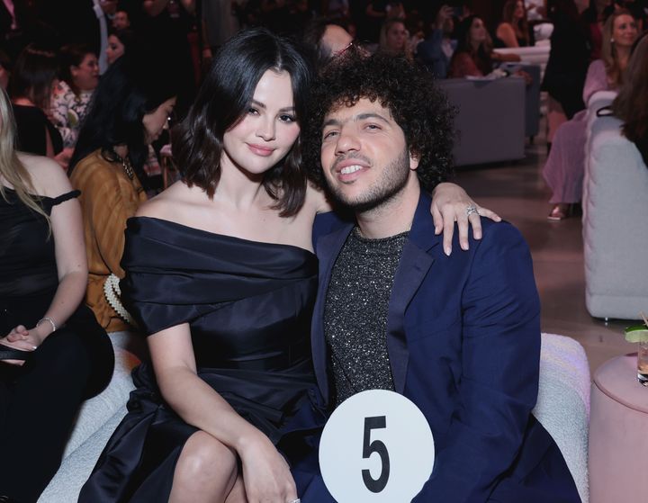 Selena Gomez and Benny Blanco attend the Second Annual Rare Impact Fund Benefit supporting youth mental health on Oct. 24, 2024, in Los Angeles.