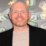 comedian Bill Burr with money on fire