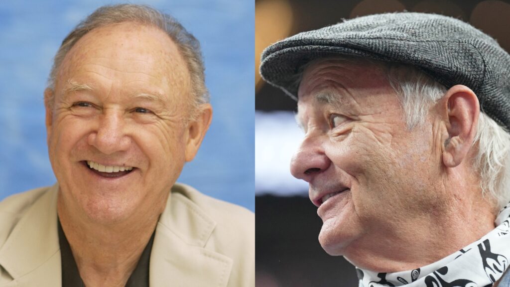 Gene Hackman and Bill Murray who worked together on The Royal Tenenbaums