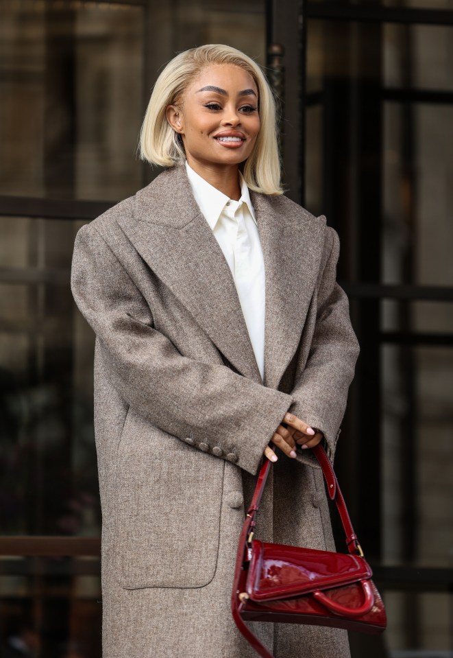 Blac Chyna outside a London hotel.