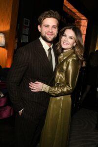 Leo Woodall and Meghann Fahy at a special screening.