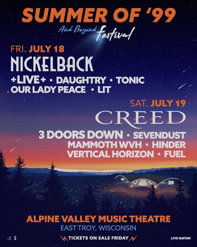 CREED And NICKELBACK To Headline 2025 'Summer Of '99 And Beyond Festival'