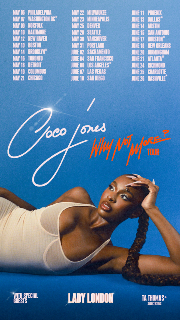 Coco Jones Announces 'Why Not More? Tour' Dates Spring 2025