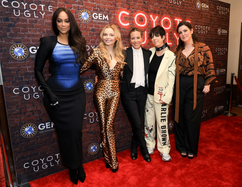 Tyra Banks, Izabella Miko, Maria Bello, Diane Warren, and Melanie Lynskey at the Coyote Ugly 25th Anniversary event.