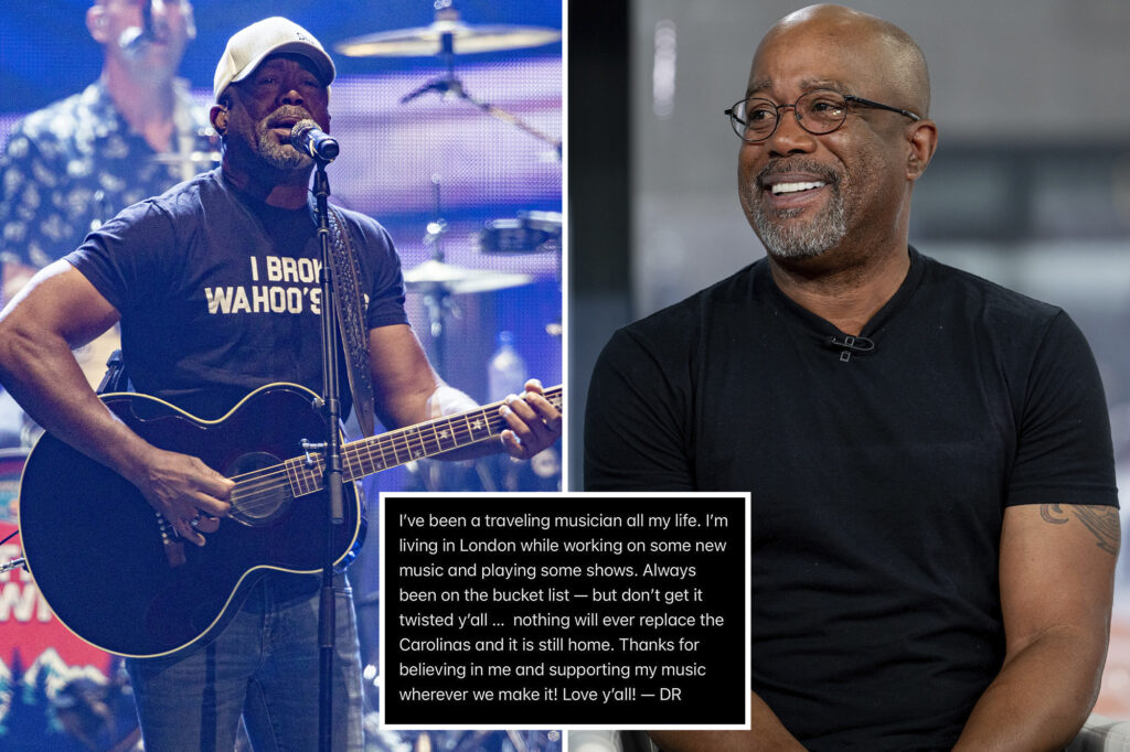 Darius Rucker shuts down reports he ditched the Carolinas for London