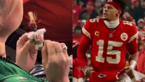 Eagles fan goes viral for using Patrick Mahomes voodoo doll during Super Bowl LIX