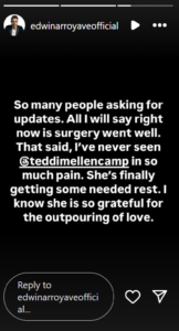 Edwin Arroyave Shares Health Update on Estranged Wife Teddi Mellencamp After Brain Tumor Surgery