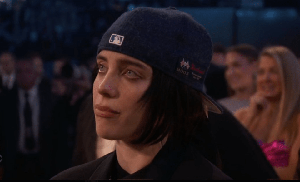 Billie Eilish at the Grammy Awards.