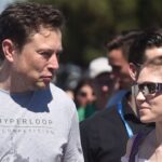 Elon Musk and Grimes Claire Boucher at Space X Hyperloop Pod Competition