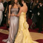 HOLLYWOOD - FEBRUARY 27:  Acresses Penelope Cruz (L) and Halle Berry arrive at the 77th Annual Academy Awards at the Kodak Theater on February 27, 2005 in Hollywood, California. (Photo by Vince Bucci/Getty Images)