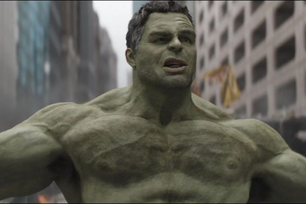 Mark Ruffalo Hulk pretending to be mad in Avengers: Endgame