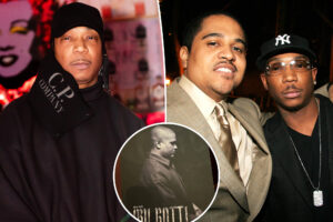 Ja Rule chokes up at Irv Gotti’s funeral while giving speech