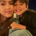 Jessica Alba snaps a selfie with her son.