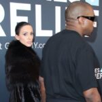 Feb 2, 2025; Los Angeles, CA, USA; Bianca Censori and Kanye West at the 67th Annual Grammy Awards at Crypto.com Arena in Los Angeles on Sunday, Feb. 2, 2025. Mandatory Credit: Dan MacMedan-USA TODAY