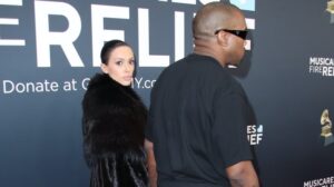 Feb 2, 2025; Los Angeles, CA, USA; Bianca Censori and Kanye West at the 67th Annual Grammy Awards at Crypto.com Arena in Los Angeles on Sunday, Feb. 2, 2025. Mandatory Credit: Dan MacMedan-USA TODAY