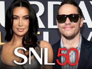 Kim Kardashian and Ex Pete Davidson Have Run-In At SNL's 50th Special