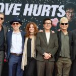 Group photo of Josh Brolin, Jeff Cohen, Kerri Green, Ke Huy Quan, Corey Feldman, and Chris Columbus at a ceremony honoring Ke Huy Quan.