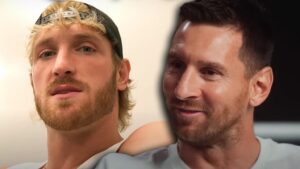 Logan Paul and Lionel Messi speak in YouTube videos.