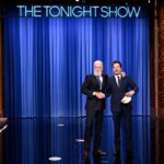 David Letterman and Jimmy Fallon on The Tonight Show.