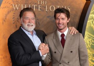 Father and son at the "White Lotus" season 3 premiere in Los Angeles earlier this month.