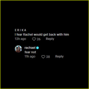 Rachael Kirkconnell TikTok Comments