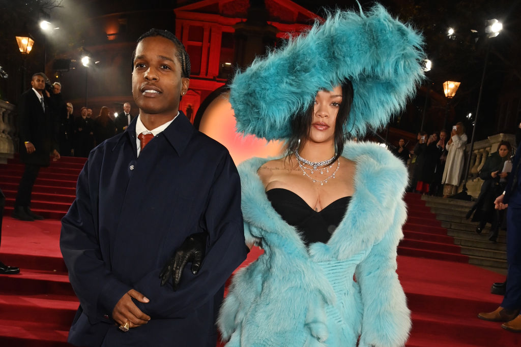 A$AP Rocky and Rihanna attend The Fashion Awards 2024 Presented by Pandora - Roaming Arrivals