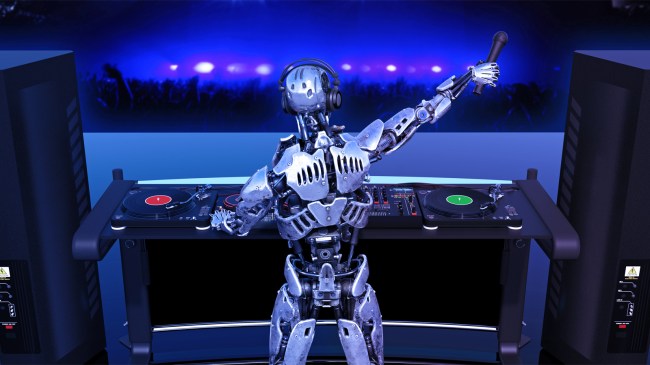 DJ Robot disc jockey cyborg