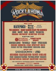 SHINEDOWN, FIVE FINGER DEATH PUNCH, BREAKING BENJAMIN, THREE DAYS GRACE And Many More Set For ROCKLAHOMA 2025