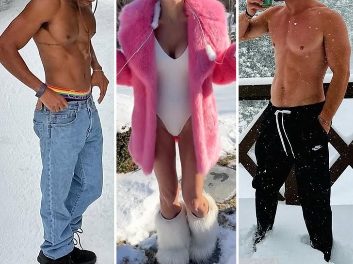 Sexy Stars In Snow -- Guess Who!