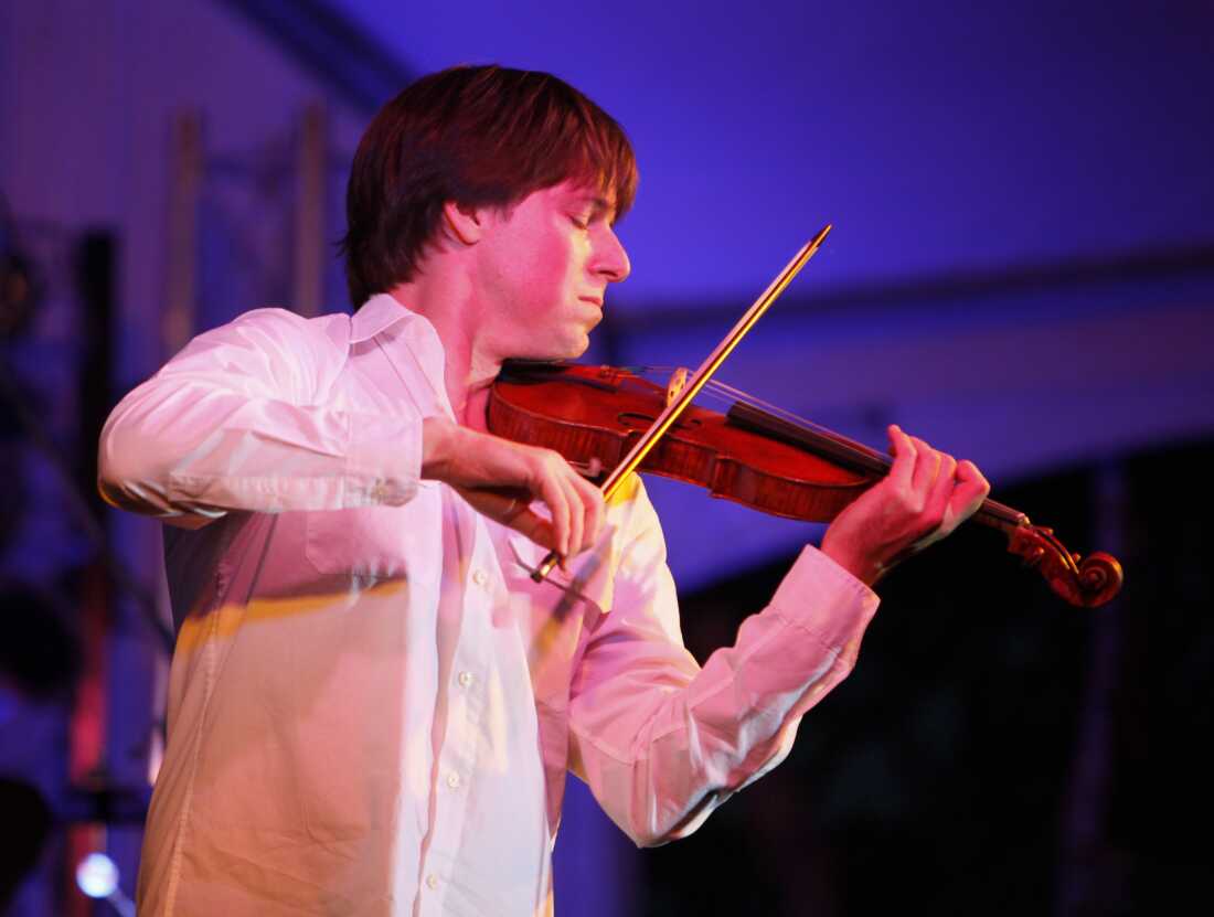 Violinist Joshua Bell plays his Stradivarius violin from 1713 in Oakville, Calif., in 2010. Bell tells NPR there's something special about a Strad.